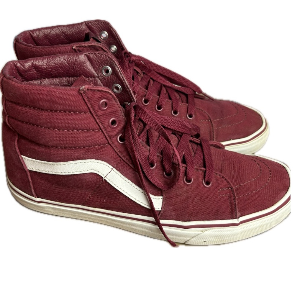 Vans Men’s Maroon Canvas Sneakers - Picture 3 of 14